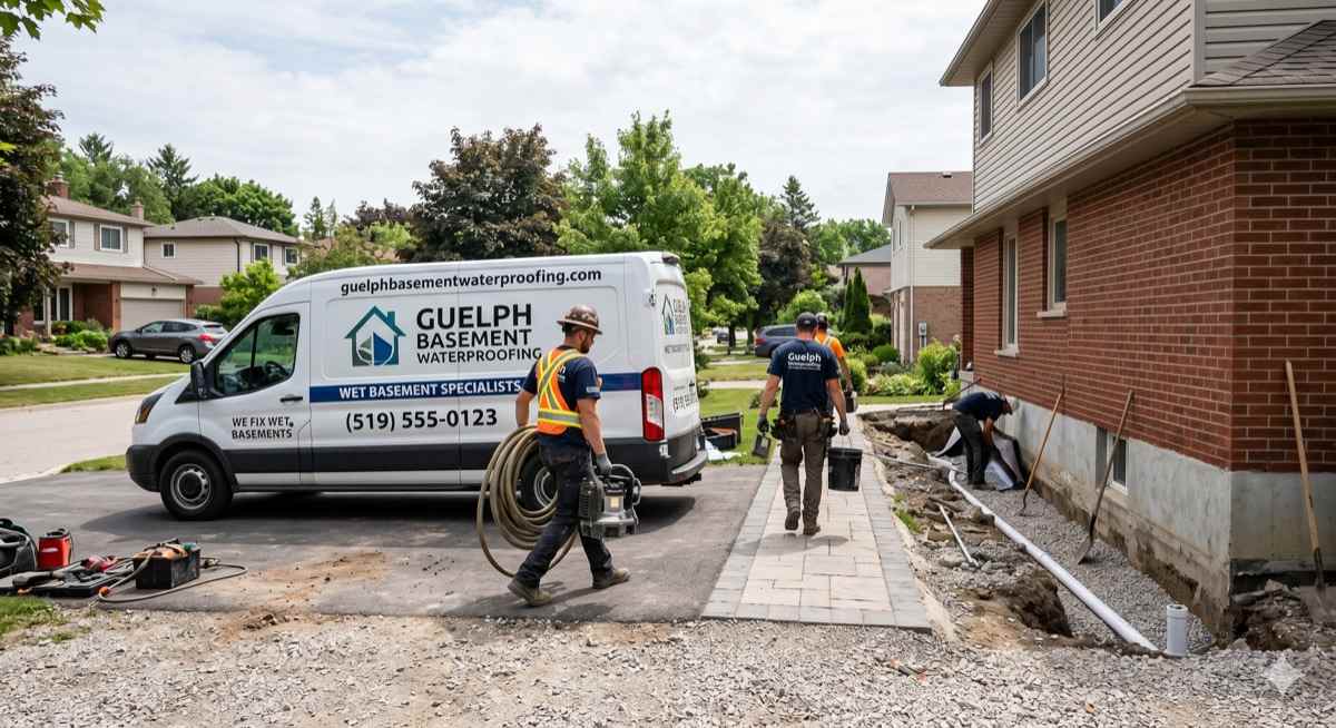Basement waterproofing in Guelph