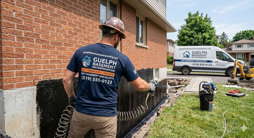 Basement waterproofing work in Guelph — 3